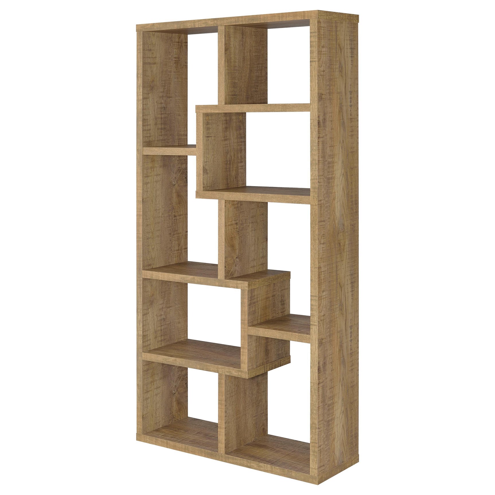 Open-back design of Theo bookshelf for airy storage
