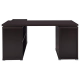 Yvette L-Shape Office Desk drawer detail close-up