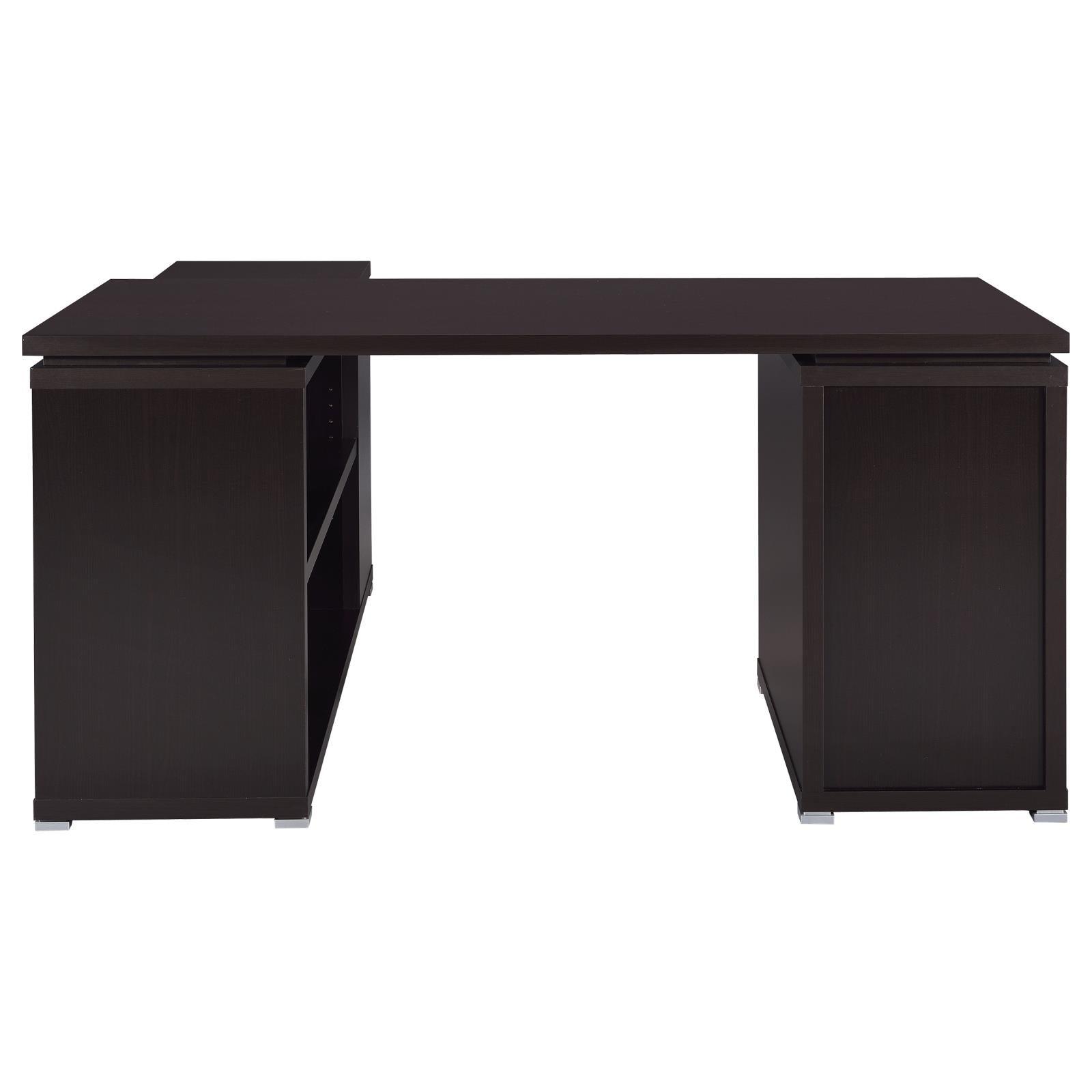 Yvette L-Shape Office Desk drawer detail close-up