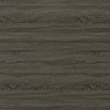 Yvette Natural Grey L-shape Office Desk label showing dimensions