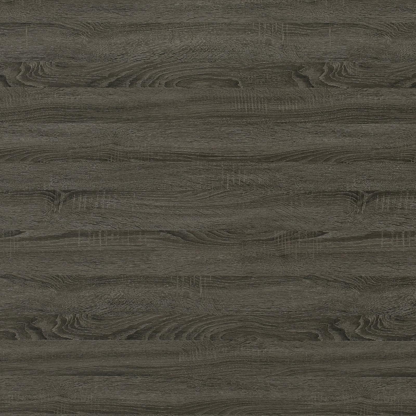 Yvette Natural Grey L-shape Office Desk label showing dimensions