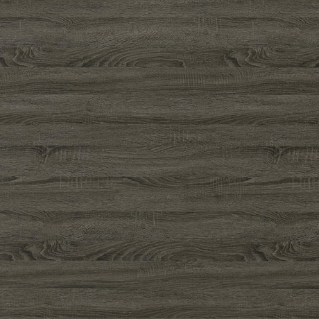Yvette Natural Grey L-shape Office Desk label showing dimensions