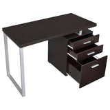Close-up of Brennan Desk pull-out keyboard tray