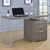 Brennan Light Grey Driftwood Desk Office Desk - Ella Furniture