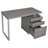 Brennan Light Grey Driftwood Desk Office Desk - Ella Furniture