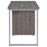Brennan Light Grey Driftwood Desk Office Desk - Ella Furniture