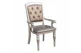 Orsina Pearl Faux Leather Rectangular Dining Room Set main view