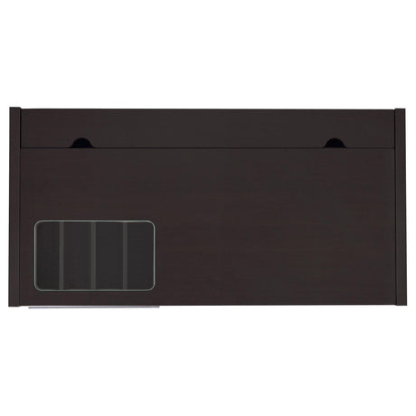 Detail of pull handle on drawer