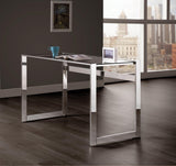 Hartford Bookcase side view showing chrome frame