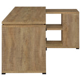 Detail of cubbies on Yvette 60-inch L-shape desk