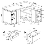 Yvette desk in office setting with chair