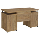 Open cubbies detail beneath raised work surface