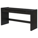 Detail of tinted drawer on Leandro desk