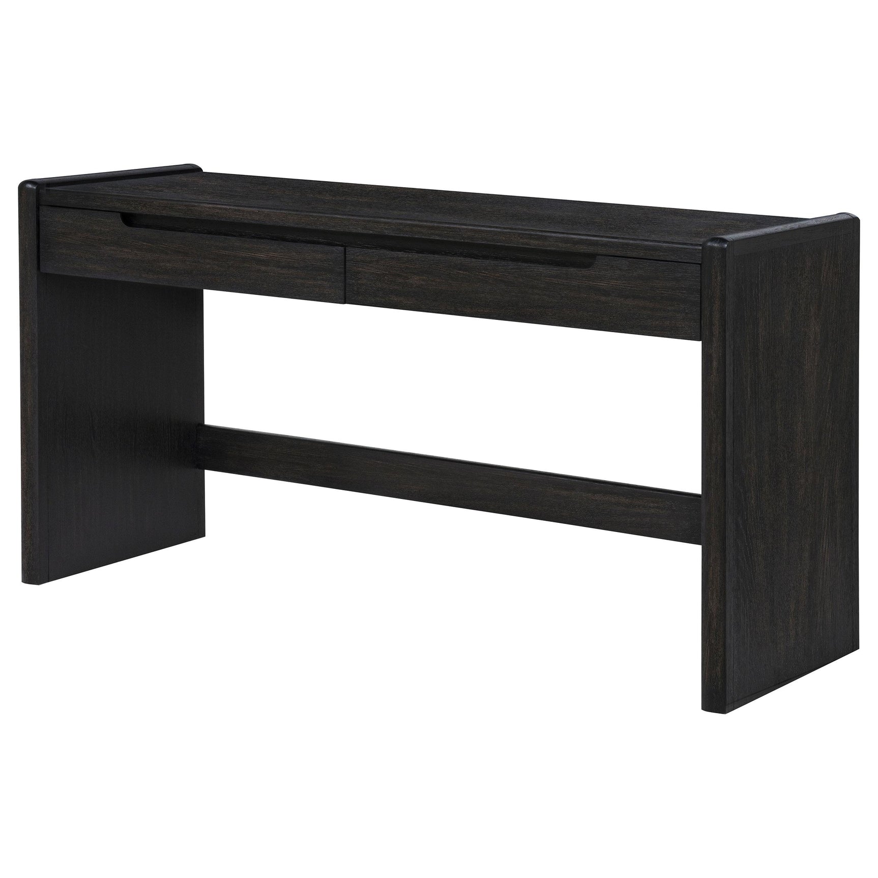Detail of tinted drawer on Leandro desk