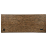 Close-up of desk drawer and hardware