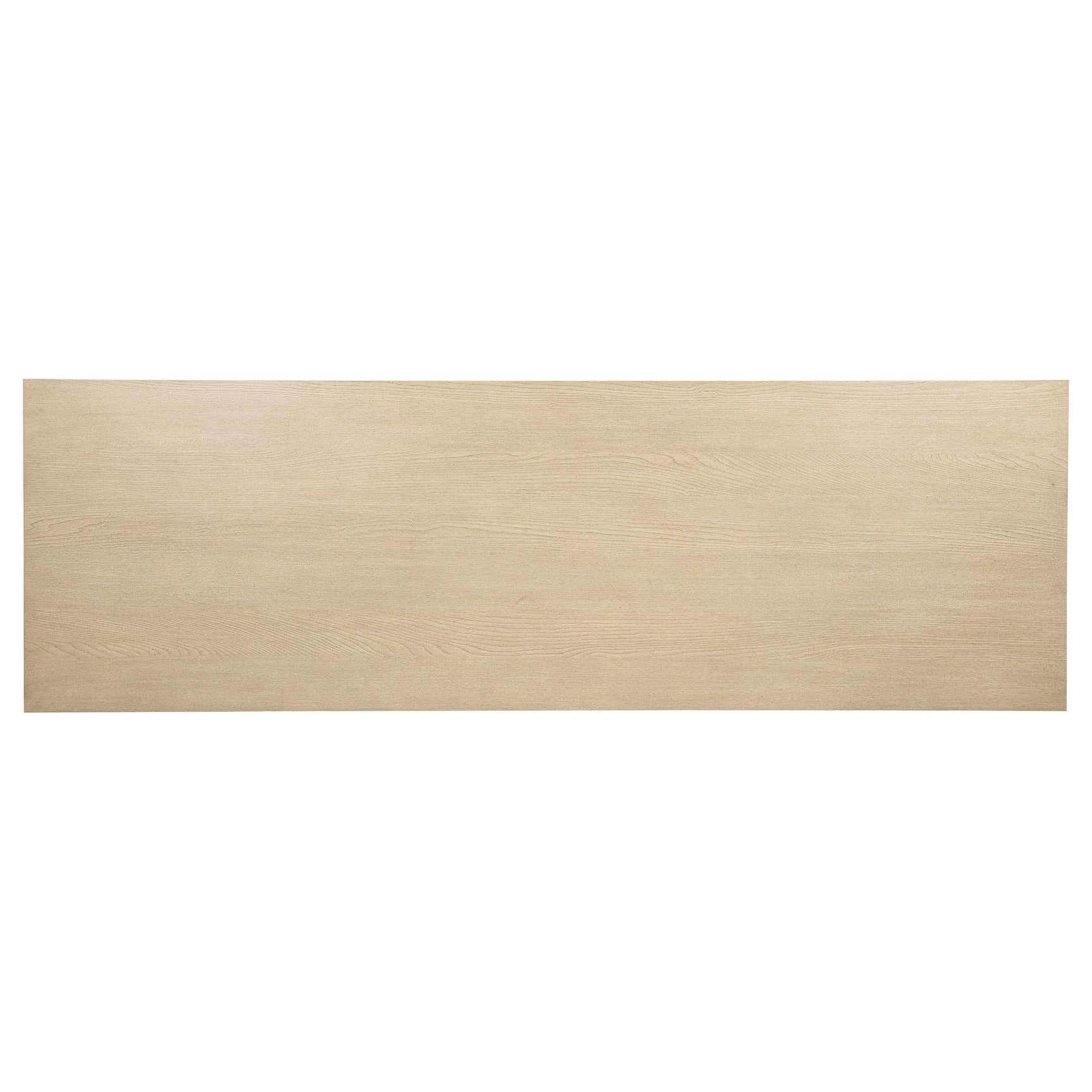 Harkes 75-inch Elm Veneer Computer Desk side view highlighting open shelving