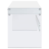 Dobrev Desk drawers opened showing storage