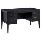 Graham computer desk drawer detail with gunmetal pulls