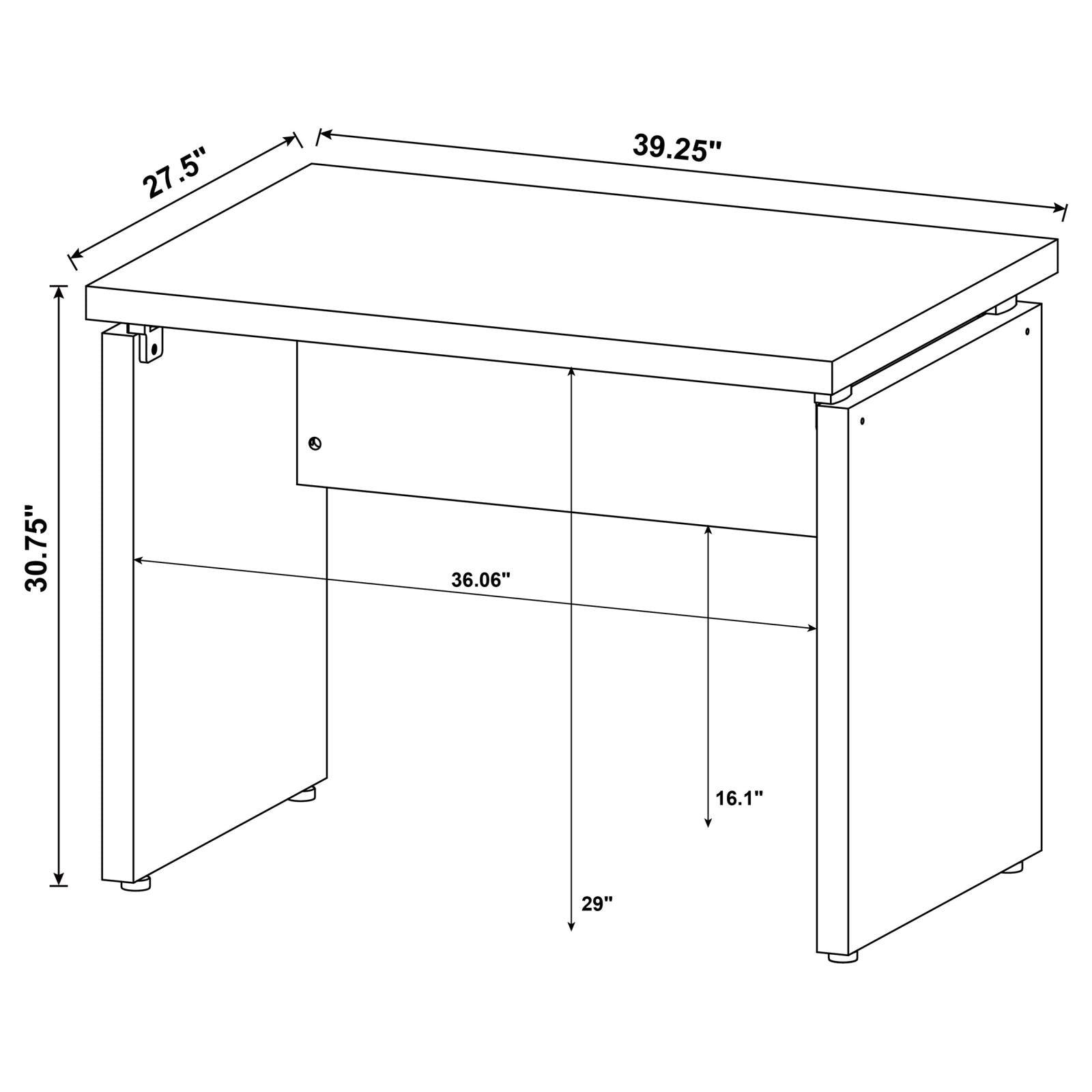 Complete Skylar Warm Cappuccino Desk Return setup