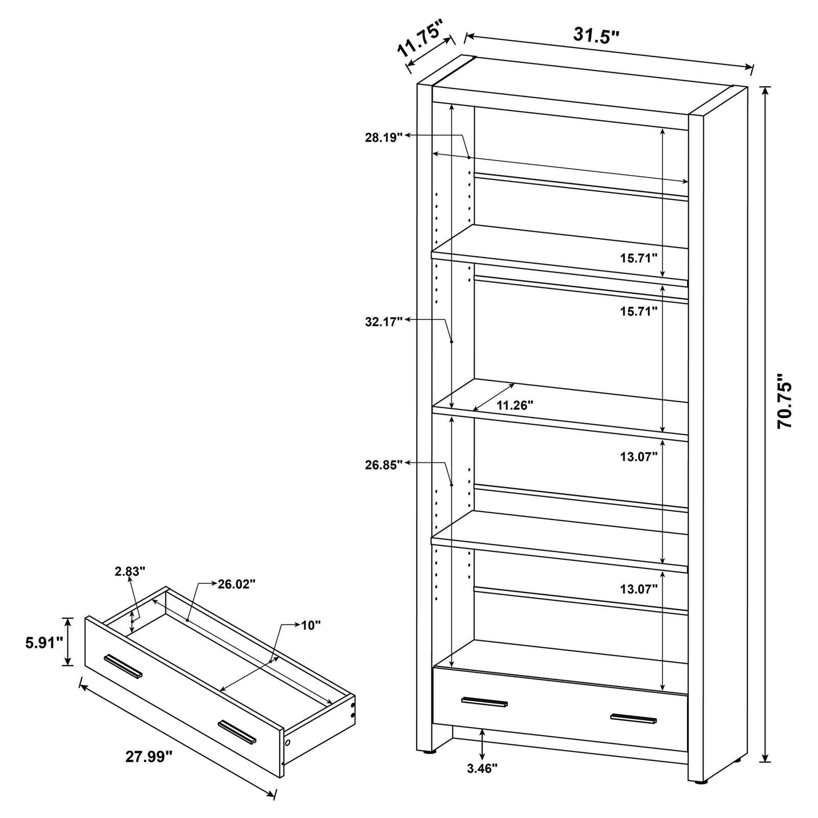 Skylar bookcase loaded with books and decor
