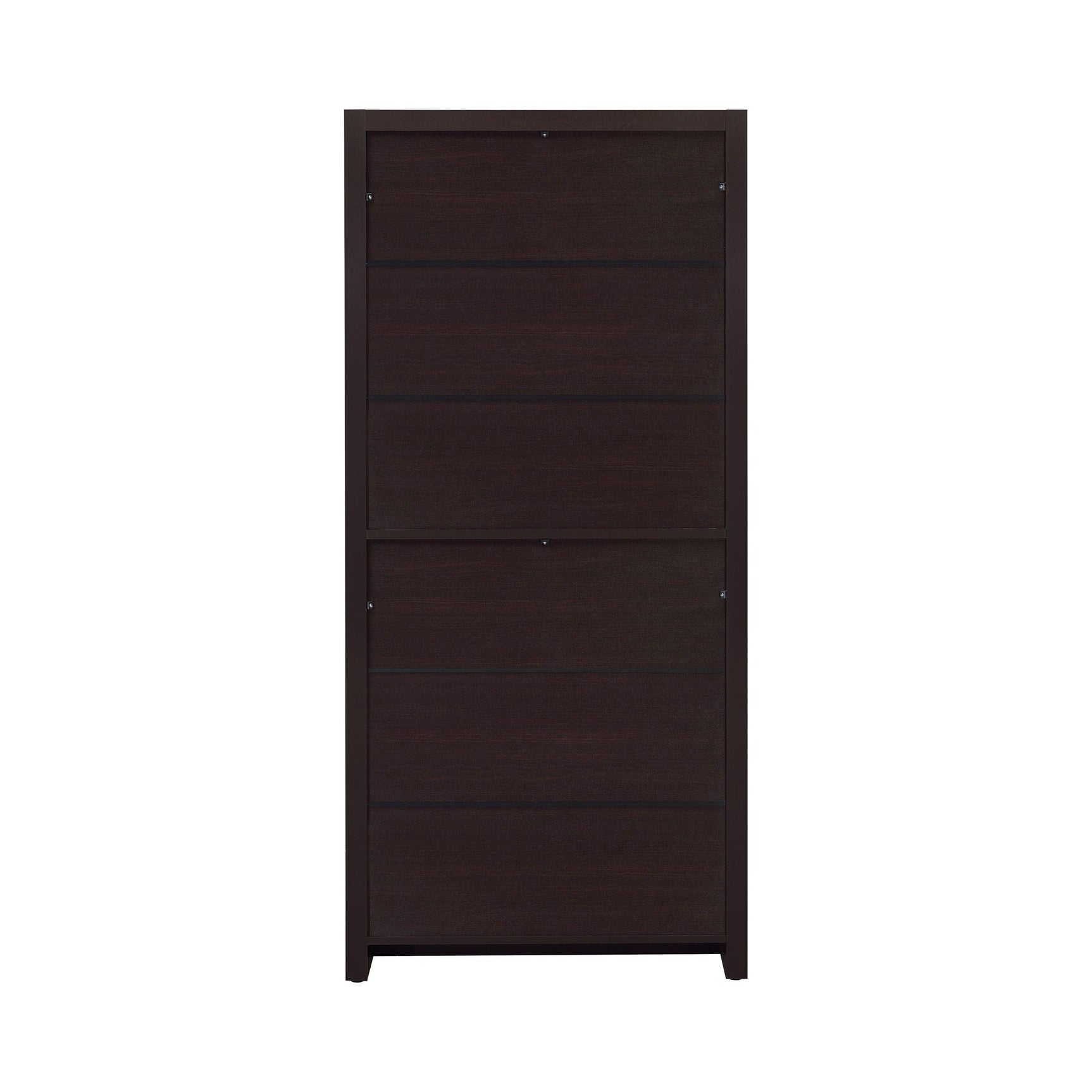 Skylar bookcase back and side profile
