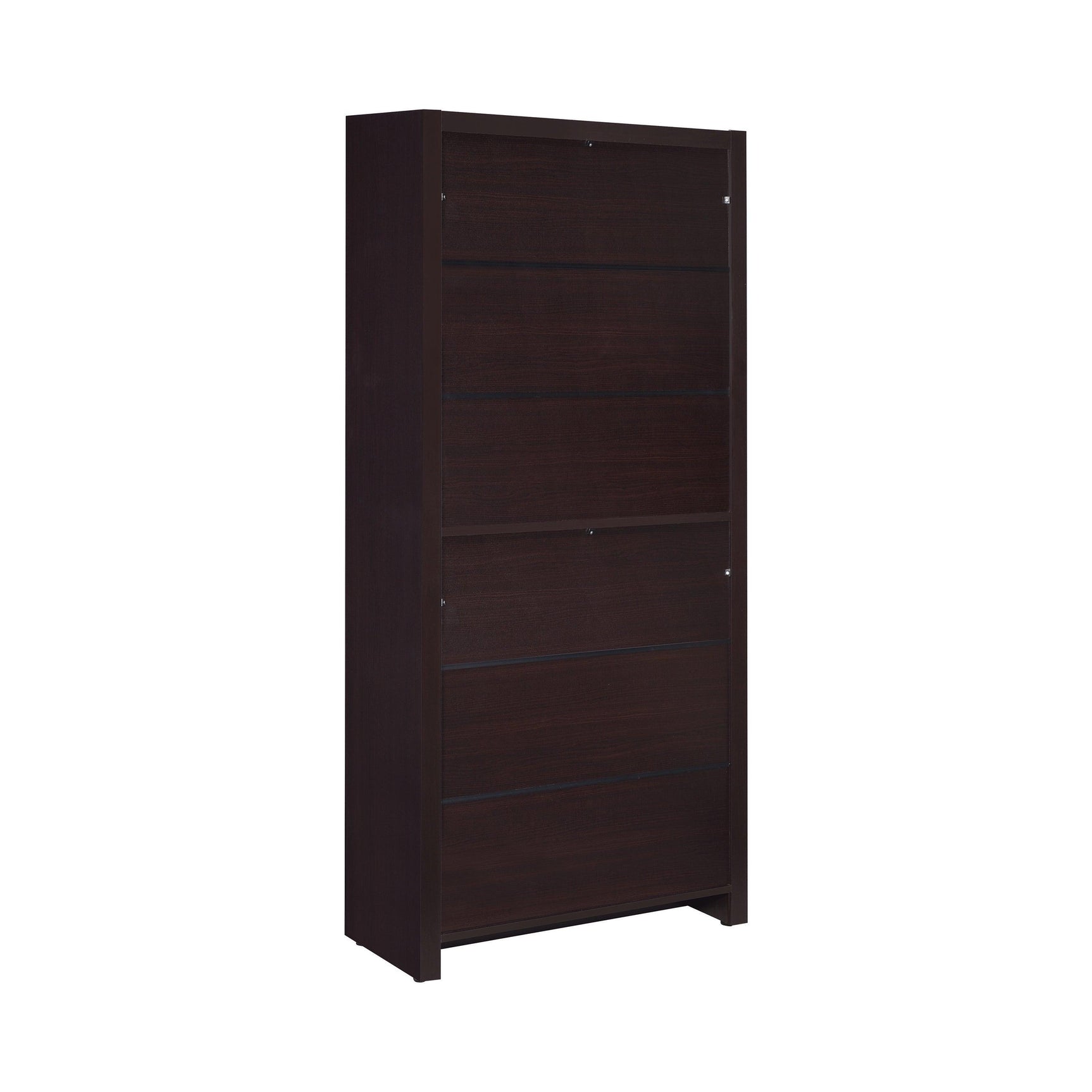 Close-up of drawer glides on Skylar bookcase