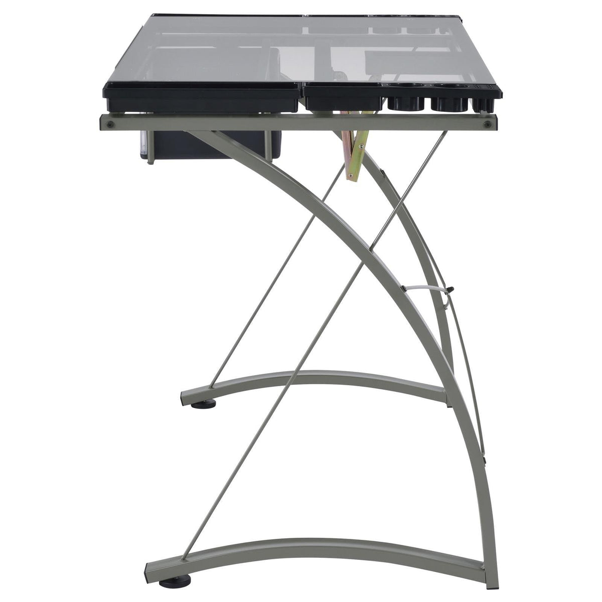 Workspace setup with Melo Champagne Drafting Desk