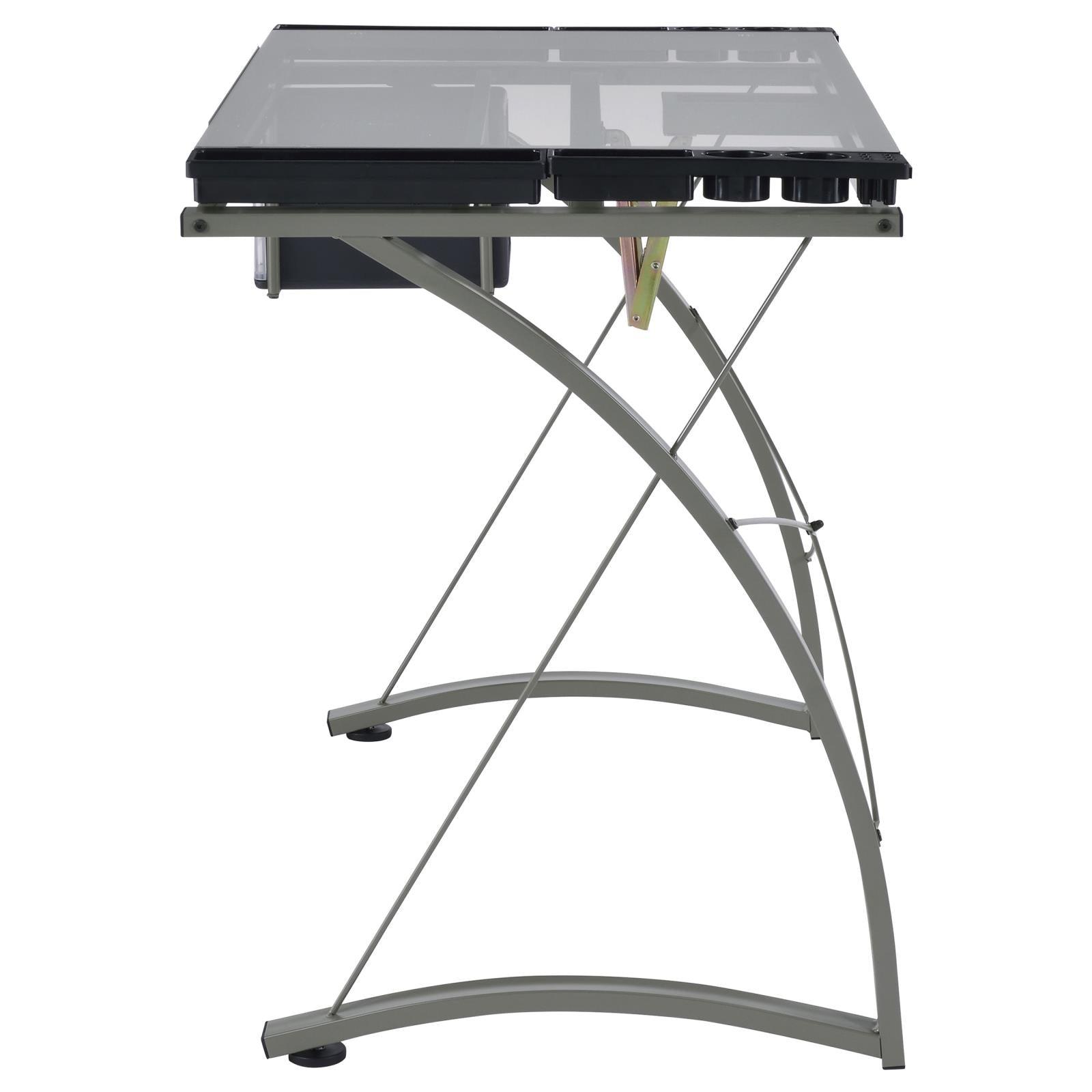 Workspace setup with Melo Champagne Drafting Desk