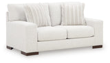 Hartside Loveseat side view showing wide track arm