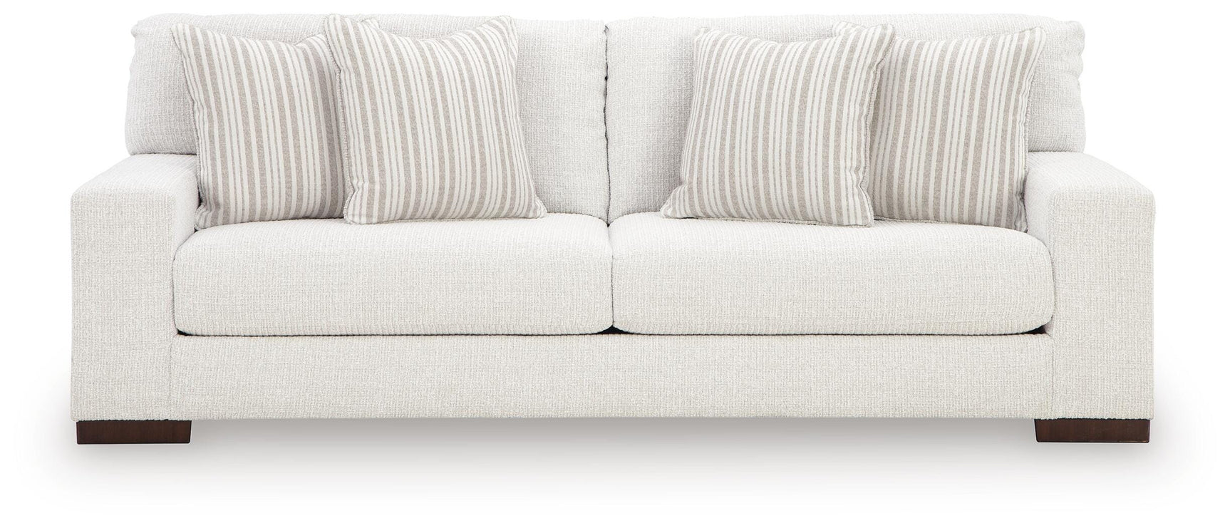 Close-up of Hartside sofa reversible seat cushions and fabric texture