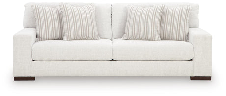Close-up of Hartside sofa reversible seat cushions and fabric texture