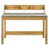 Side tray extended for additional workspace