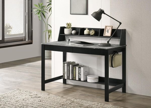Besler Writing Desk side view showing drawers