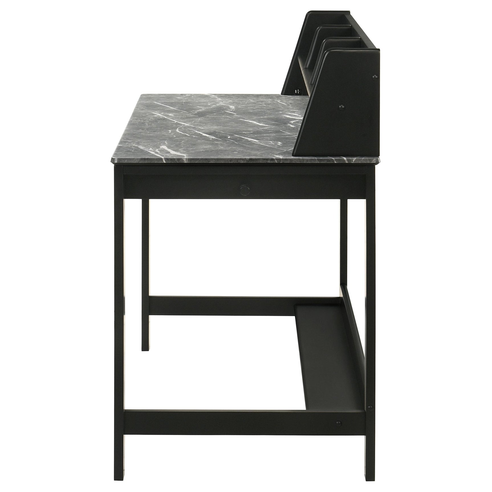 Besler desk with slide-out side tray extended