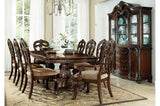 Deryn Park Cherry Traditional Solid Wood Plush Upholstered Seat Rectangular Dining Room Set - Ella Furniture
