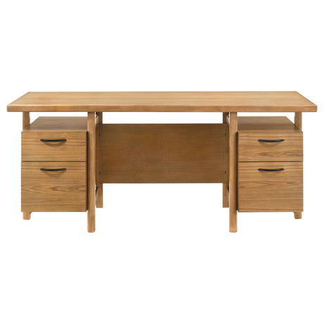Roldan desk side view showing drawers