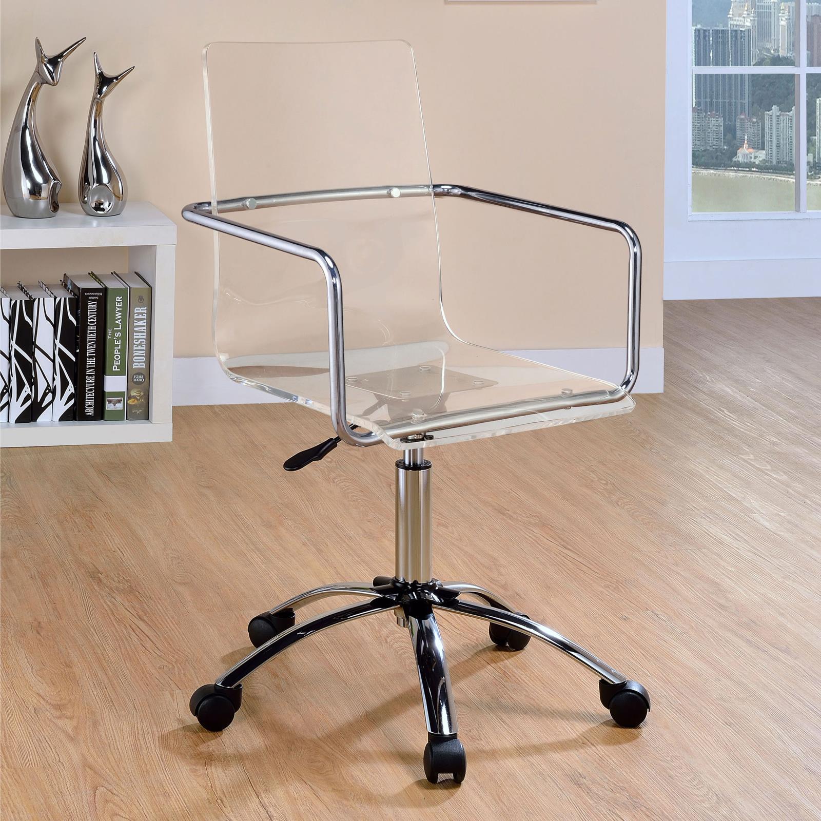 Amaturo Clear Acrylic Office Chair - Ella Furniture