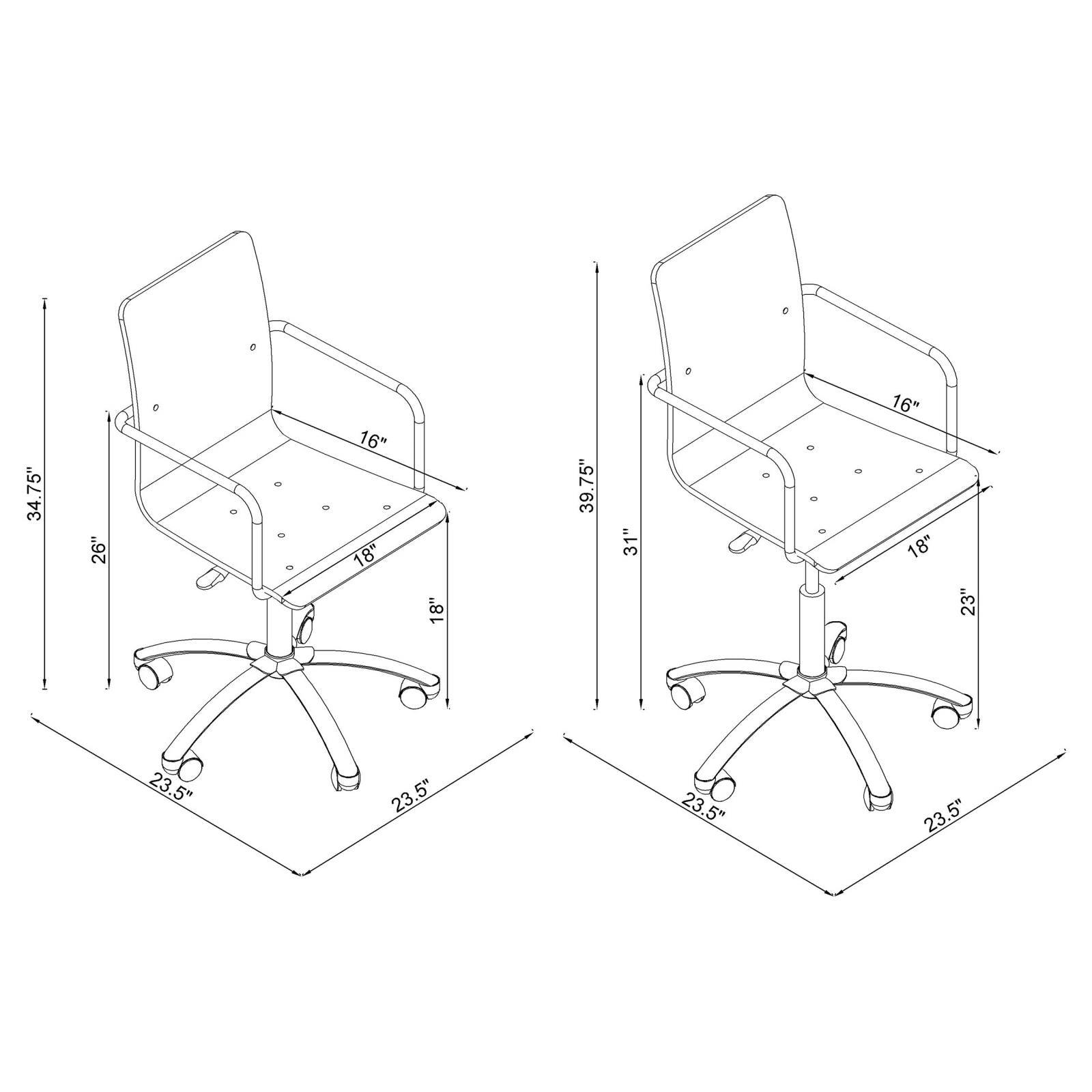 Amaturo Clear Acrylic Office Chair - Ella Furniture