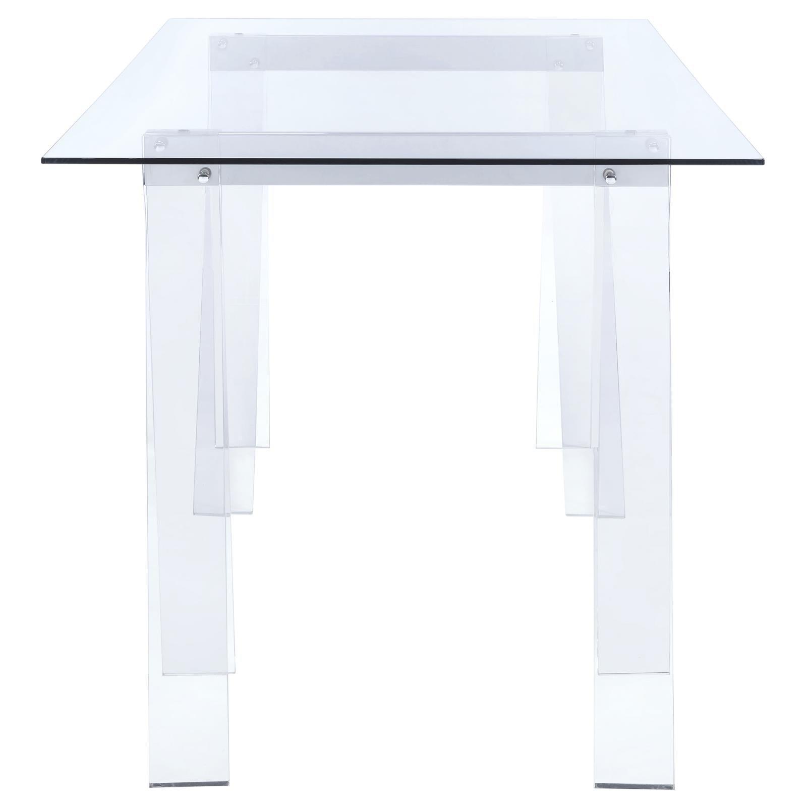 Amaturo writing desk showcasing tempered glass surface