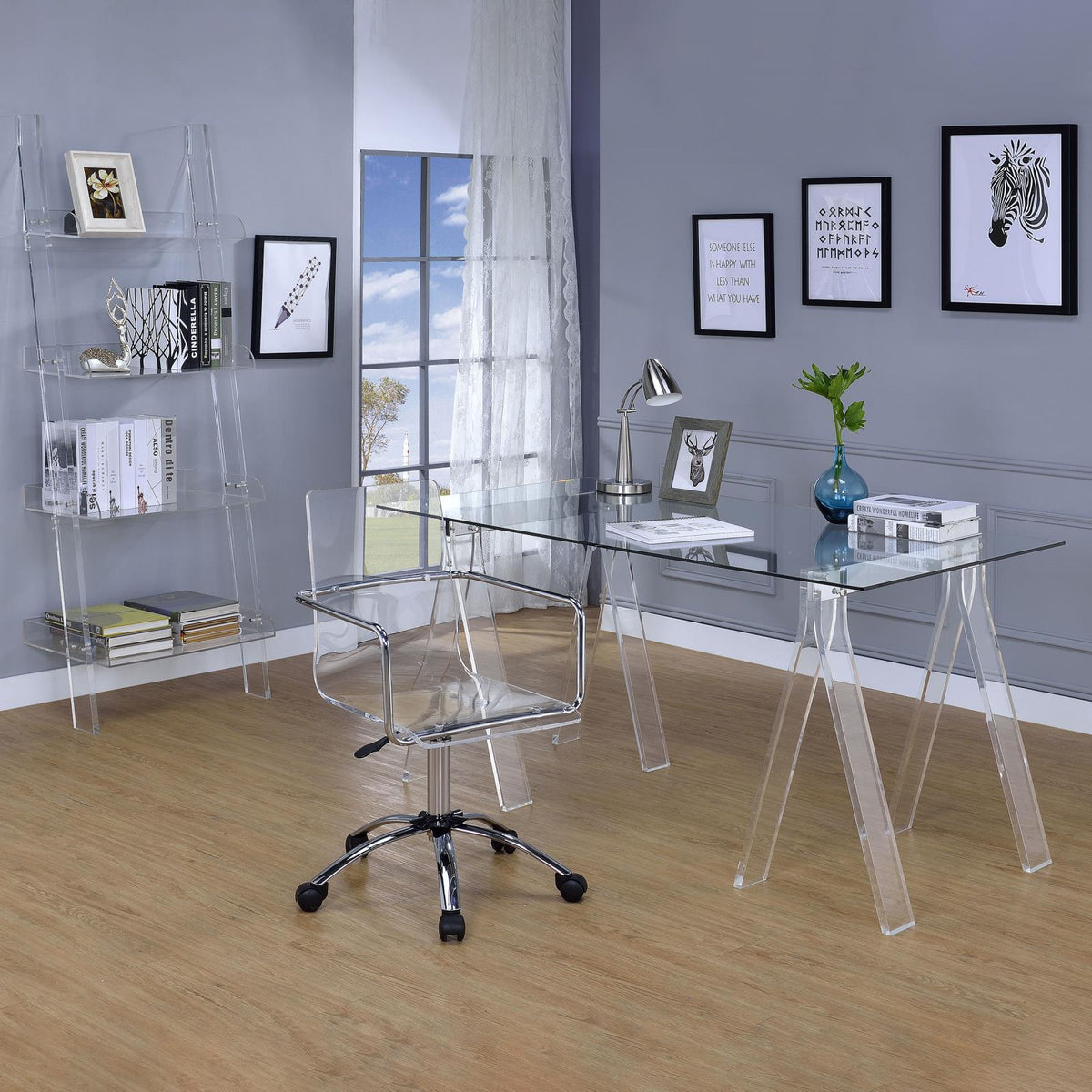 Amaturo desk styled in modern office setting