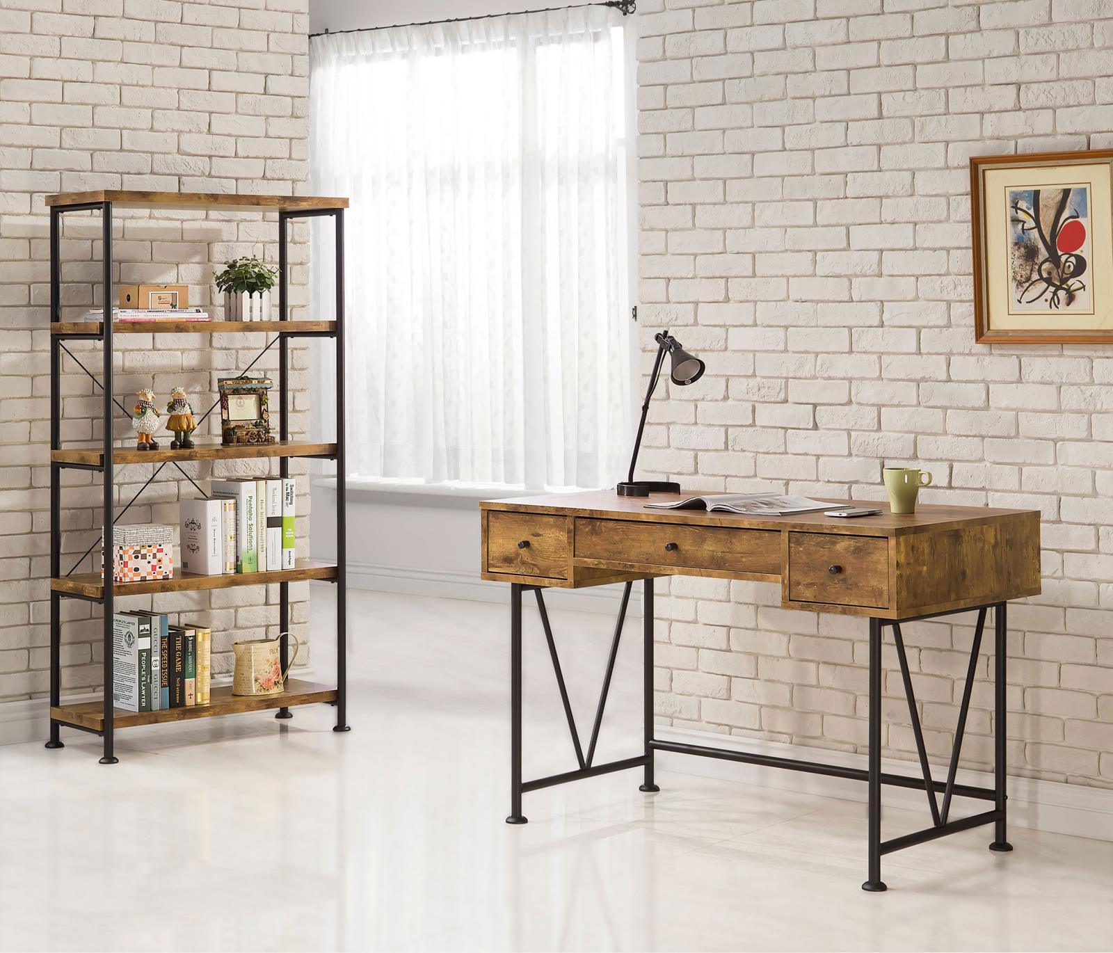 Analiese Antique Nutmeg Writing Desk side view