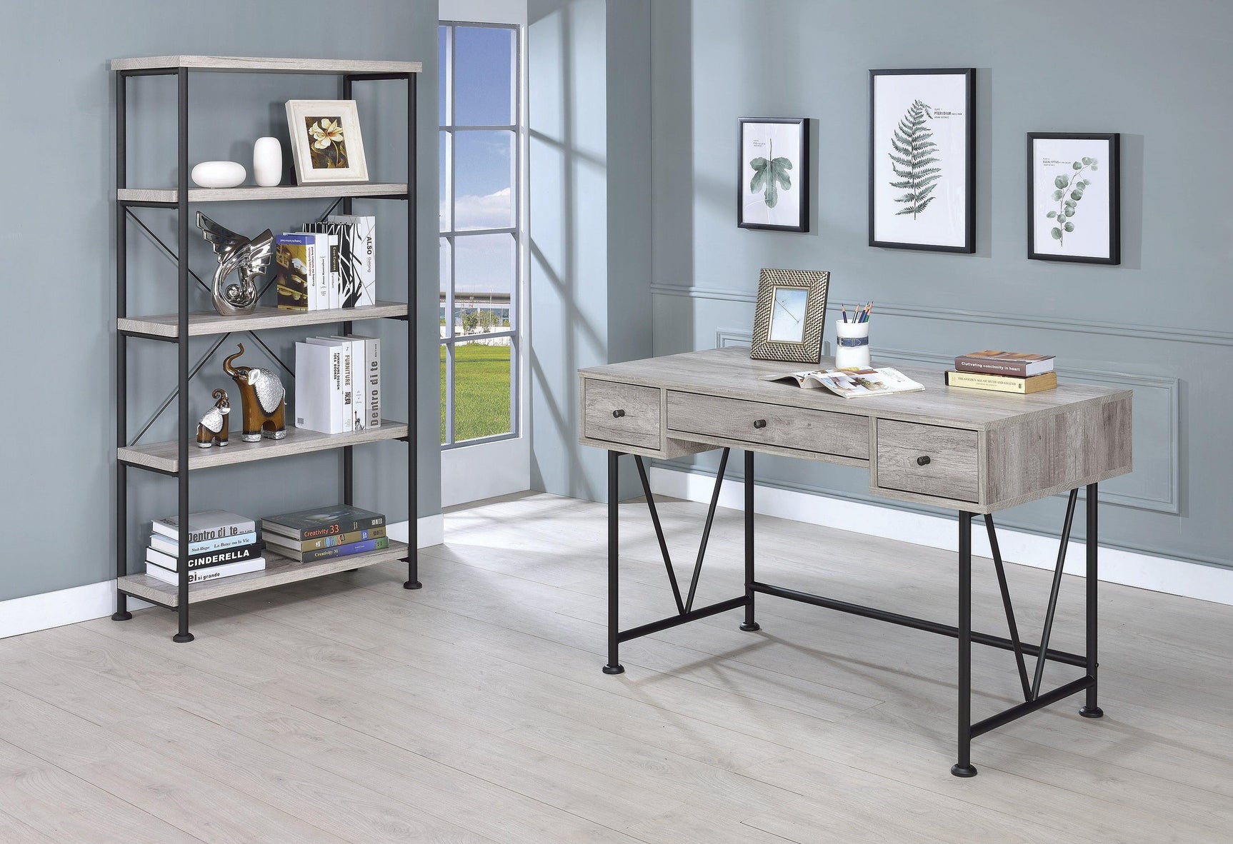 Analiese Bookcase with decorative items displayed