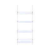 Full height view of Amaturo 4-shelf ladder bookcase