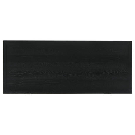 Side profile of black Goodson computer desk