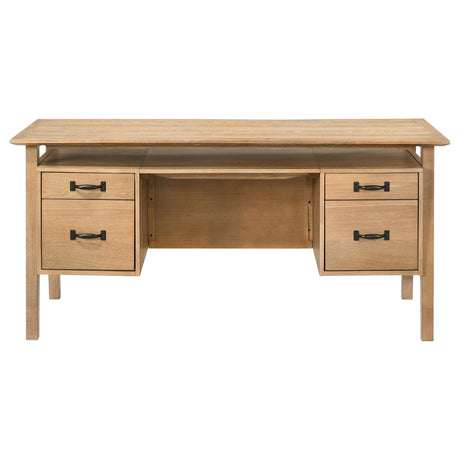 Side view showing four drawers on Goodson desk