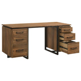 Berhalter Desk drawer open displaying metal file hangers