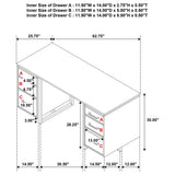 Berhalter Desk six drawer storage overview