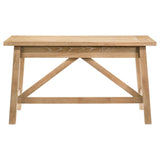 Fabian 54-inch 2-drawer Computer Writing Desk Distressed Light Brown