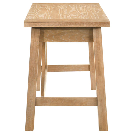 Top view showing desk surface and drawer arrangement