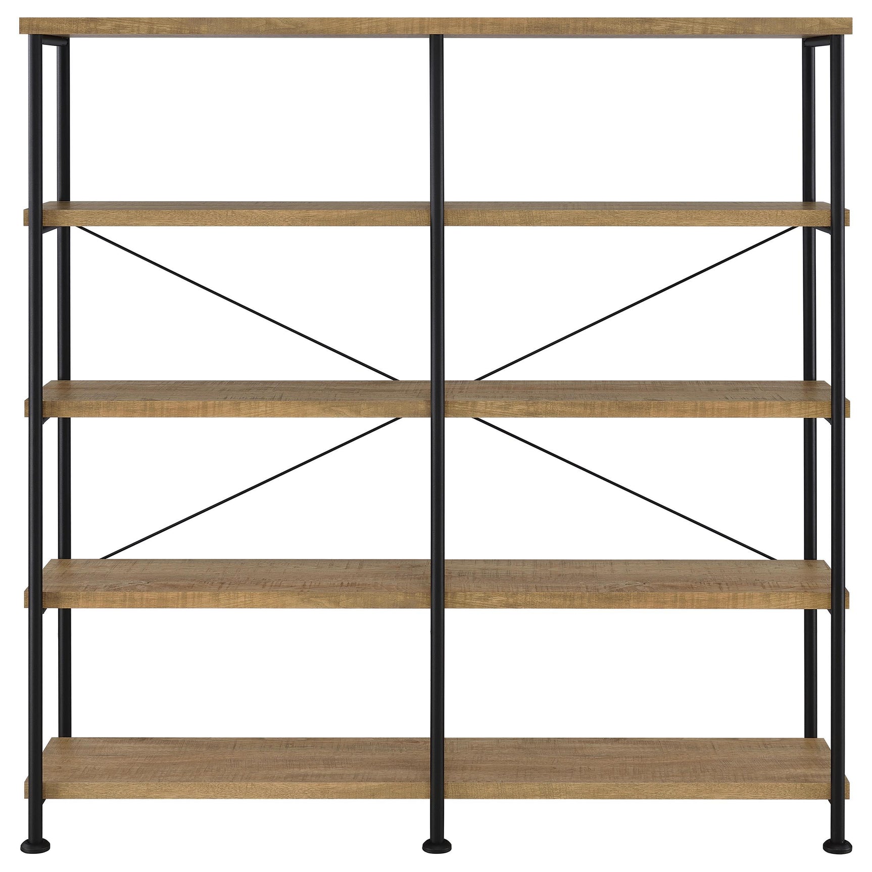 Back angle showing X-back metal bracing